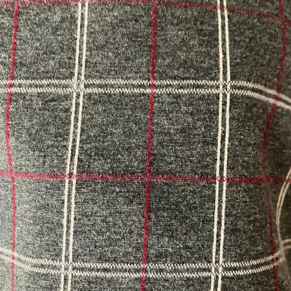 J.Jill Wide Leg Ponte Pants, Charcoal Windowpane Plaid, Viscose Size XL - Picture 6 of 8